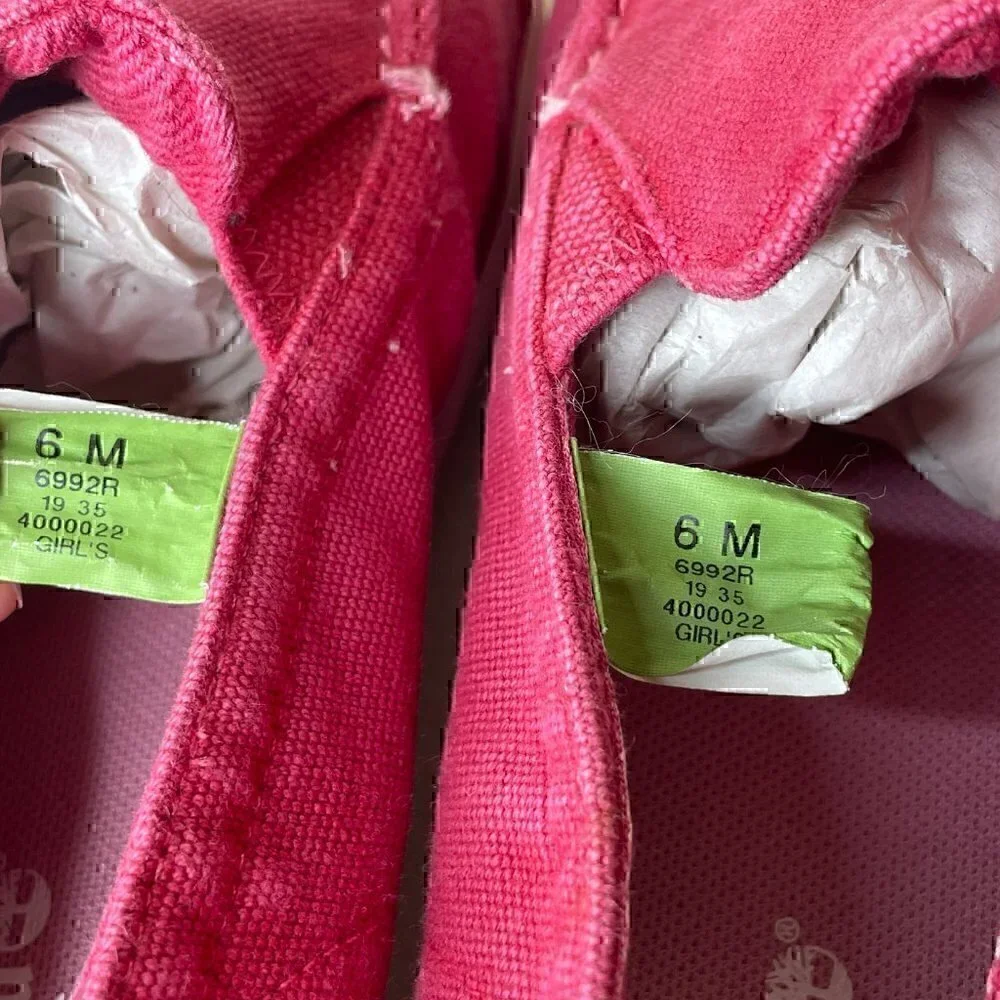 Timberland Earthkeepers Pink Canvas Slip-On Shoes 6